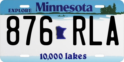 MN license plate 876RLA