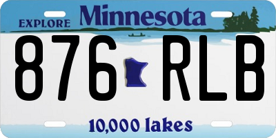 MN license plate 876RLB