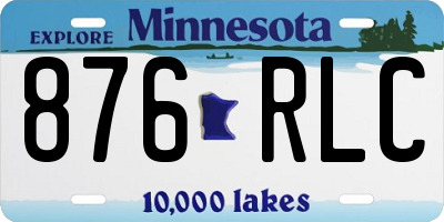 MN license plate 876RLC