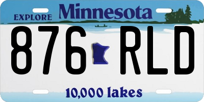 MN license plate 876RLD