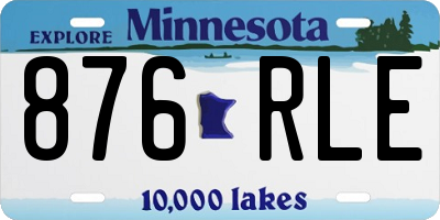 MN license plate 876RLE