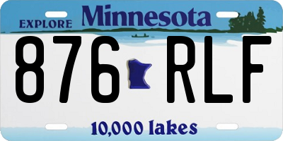 MN license plate 876RLF