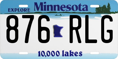 MN license plate 876RLG