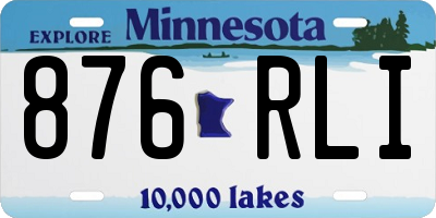 MN license plate 876RLI