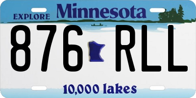 MN license plate 876RLL
