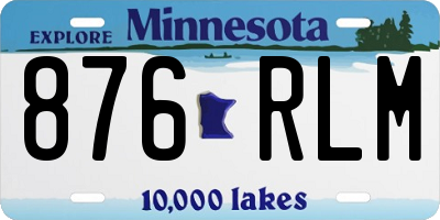 MN license plate 876RLM