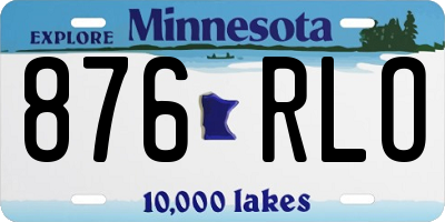 MN license plate 876RLO