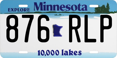 MN license plate 876RLP