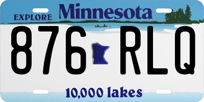 MN license plate 876RLQ