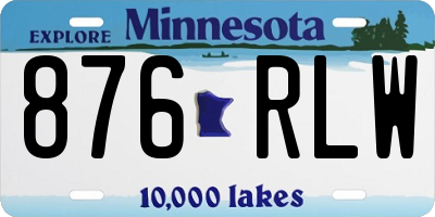 MN license plate 876RLW