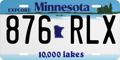 MN license plate 876RLX