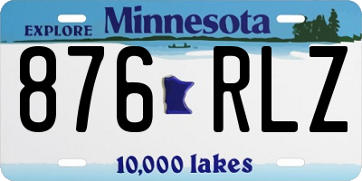 MN license plate 876RLZ
