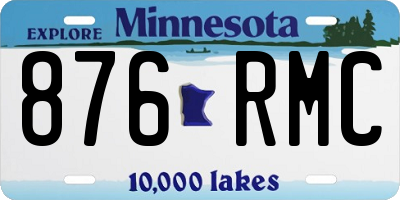 MN license plate 876RMC
