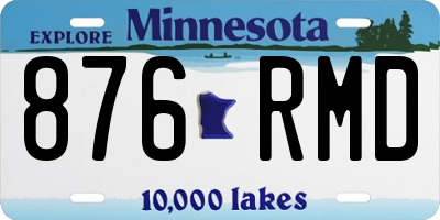 MN license plate 876RMD