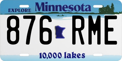 MN license plate 876RME