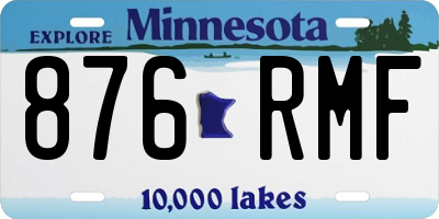 MN license plate 876RMF