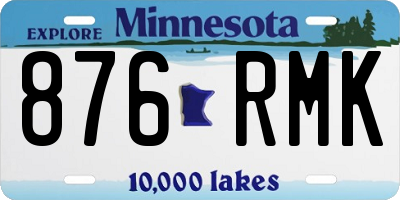 MN license plate 876RMK