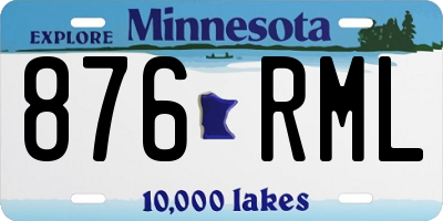 MN license plate 876RML