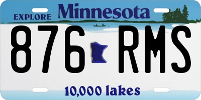 MN license plate 876RMS