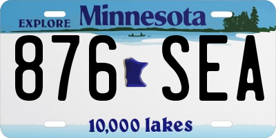 MN license plate 876SEA