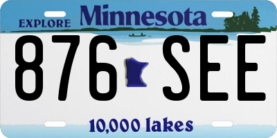 MN license plate 876SEE