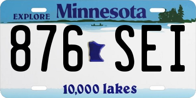 MN license plate 876SEI