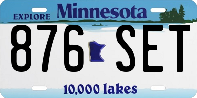 MN license plate 876SET