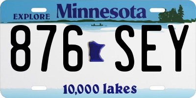 MN license plate 876SEY