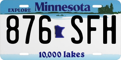 MN license plate 876SFH