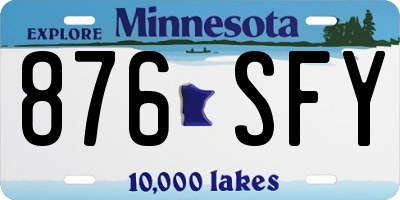 MN license plate 876SFY