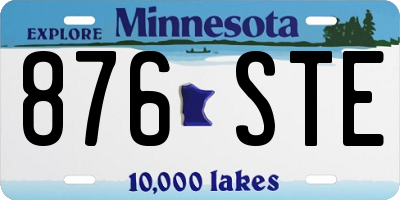 MN license plate 876STE