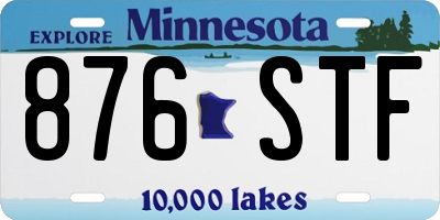MN license plate 876STF