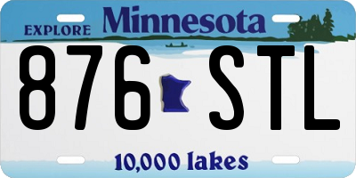 MN license plate 876STL