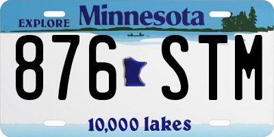 MN license plate 876STM