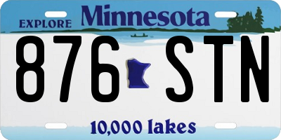 MN license plate 876STN