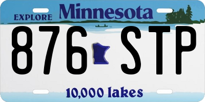 MN license plate 876STP