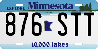 MN license plate 876STT