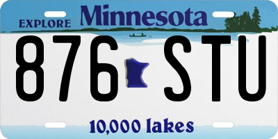 MN license plate 876STU