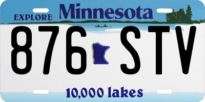 MN license plate 876STV