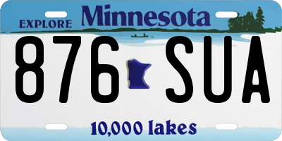 MN license plate 876SUA