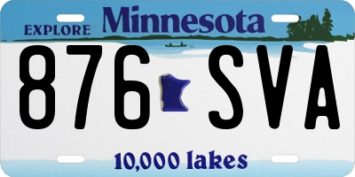 MN license plate 876SVA