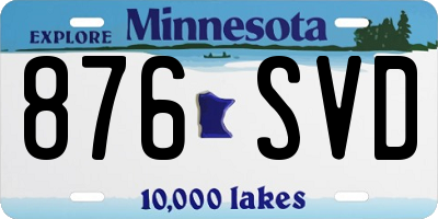 MN license plate 876SVD