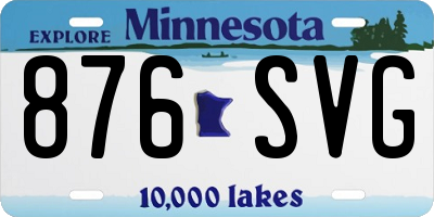 MN license plate 876SVG