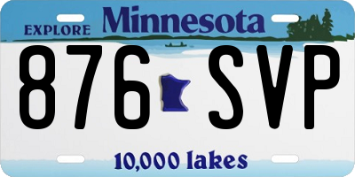 MN license plate 876SVP