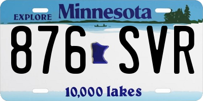 MN license plate 876SVR