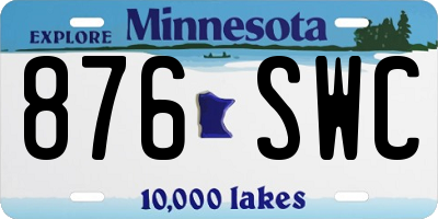 MN license plate 876SWC