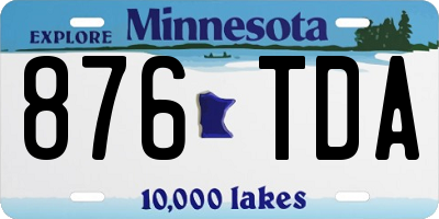 MN license plate 876TDA