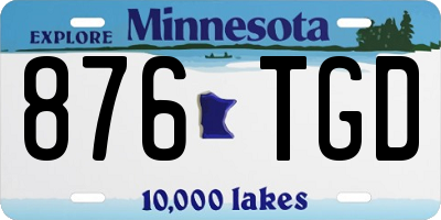 MN license plate 876TGD