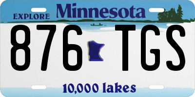 MN license plate 876TGS