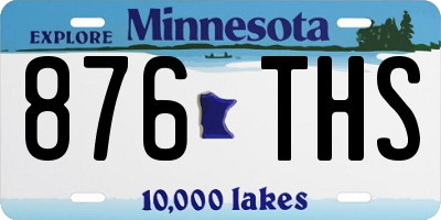 MN license plate 876THS